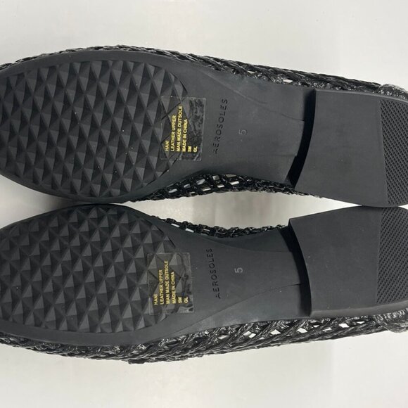 New in Box Aerosoles Hour Raffia Loafer in Black with Size 5 - Picture 13 of 13